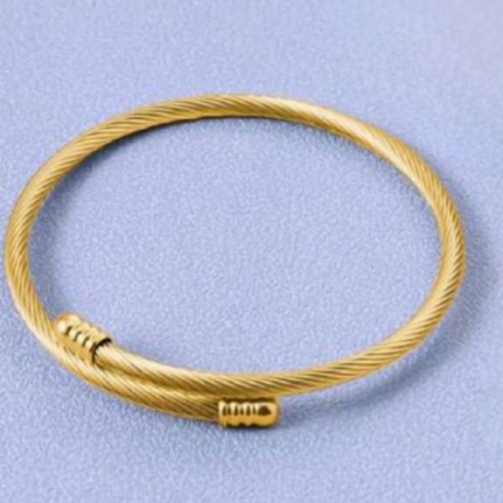 NEW Wrap Gold Toned Stainless Steel Bracelet